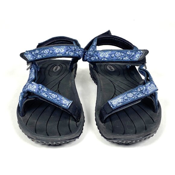 Teva Hiking Sport Water Sandals Womens Size 8.5 Blue Floral Hook Loop Strap 6465 - Picture 3 of 10